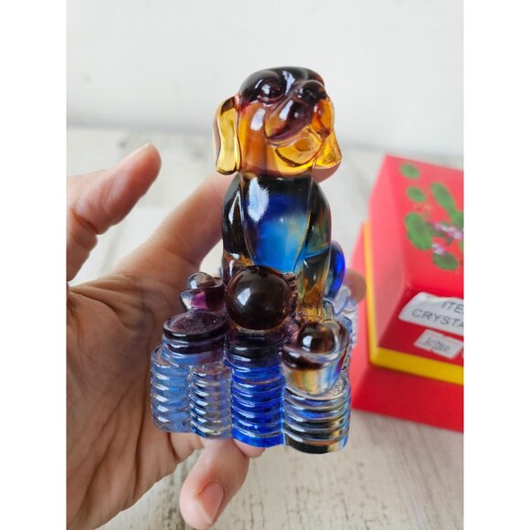 Kalifano Crystal dog puppy loyalty protection figurine statue decor unique new - Picture 6 of 8